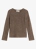 Fijngebreide trui in alpaca wolblend - Taupe