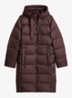 Gewatteerde jas met capuchon - Black Cherry / Bruin