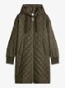 Gewatteerde jas met quilt patroon en steekzakken - Mossy Earth-1366 / Groen