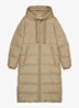 Gewatteerde parka met donsvulling en trekkoord - Beige