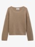 Grofgebreide pullover in wolblend - Earthy Taupe / Taupe