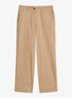 High waist straight fit pantalon met steekzakken - Beige