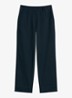 High waist straight fit pantalon met steekzakken - Donkerblauw