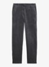 High waist tapered fit pantalon van fluweel - Antraciet
