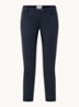 Laxa mid waist skinny fit pantalon in  katoenblend - Donkerblauw
