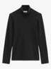 Longsleeve met col - Black / Zwart