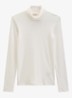 Longsleeve met col - White Cotton / Wit