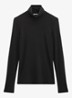 Longsleeve met col - Black / Zwart