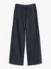 Loose fit broek in lyocell blend - Donkerblauw