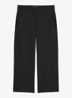 Mid waist wide fit culotte van jersey met steekzakken - Zwart