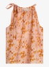 Mouwloze top met print - Bright Orange-9584 / Oranje