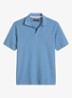 Polo in linnenblend - Blauw