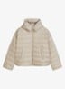 Puffer jas met capuchon - Beige