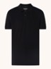 Regular fit polo met logoborduring - Zwart