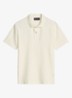 Regular fit polo met structuur - Silky White-1183 / Wit