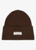 Ribgebreide muts met logo - Burnt Coffee / Bruin