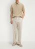 Ribgebreide polo - Beige