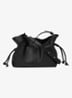 Schoudertas van leer met verstelbare schouderriem - Black-0001 / Zwart