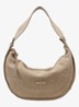 Schoudertas van suède  met verstelbare schouderriem - Earthy Taupe / Beige