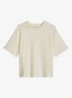 Shirt in katoenblend met ronde hals - White Cotton / Wit