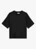 Shirt in katoenblend met ronde hals - Black / Zwart