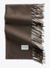Sjaals van wol met franjes - Bruin