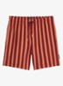 Straight fit korte broek met streepprint - Dark Red 01-7026 / Rood