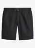 Straight fit korte broek van linnen - Black-0001 / Zwart