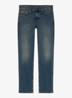 Straight leg jeans met donkere wassing - Donkerblauw