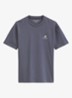 T-shirt met logo- en backprint - Blauwgrijs