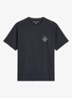 T-shirt met logo- en backprint - Donkerblauw