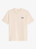 T-shirt met logo- en backprint - Creme