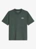 T-shirt met logo- en backprint - Groen