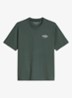 T-shirt met logo- en backprint - Groen