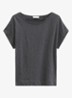 T-shirt met logoborduring - Oxide Grey-0364 / Grijs