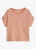 T-shirt met streepprint en vleermuismouw - Medium Orange_Multi_2-9430 / Oranje