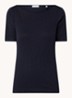 T-shirt met stretch - Donkerblauw