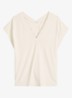 T-shirt met V-hals - Beige