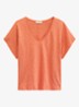T-shirt met V-hals - Warm Orange-9326 / Oranje