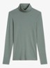 Top van jersey met col - Blauwgrijs