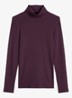 Top van jersey met col - Paars