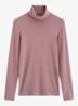 Top van jersey met col - Roze