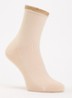Viona ribgebreide sokken met lurex - Beige