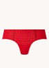 Avero hipster met ruitdessin en glansdraad - Steenrood