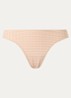 Avero string met ingeweven structuur - Beige