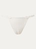 Avero string met ruitdessin - Gebroken wit