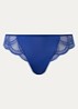 Cathia slip met kant - Royalblauw