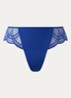Cathia tanga met kant - Royalblauw