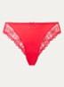 Jane slip met borduring - Rood