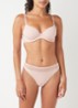 Louie naadloze tanga met mesh - Oudroze